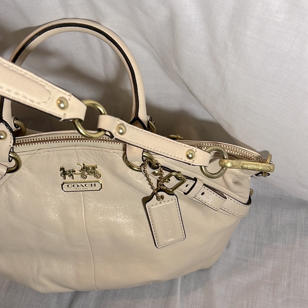 Coach Cream Satchel Bag - Picture 4 of 10